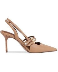 Reiss - Beatrice Pointed Toe Double Buckle High Heel Pumps - Lyst