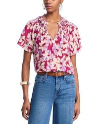 Rails - Kamila Printed Split Neck Top - Lyst