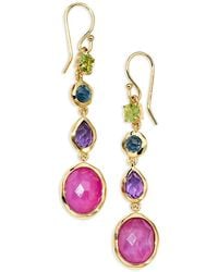 Ippolita - 18K Rock Candy Multi Stone Summer Linear Drop Earrings - Lyst