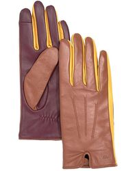 Echo - Colorblock Leather Gloves - Lyst