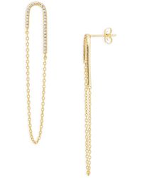 Argento Vivo - Pavé And Chain Loop Drop Earrings - Lyst