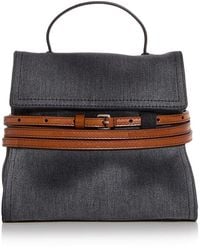 Moschino - Tie Me Denim Top Handle Bag - Lyst