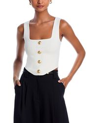 L'Agence - Saga Square Neck Knut Corset Top - Lyst