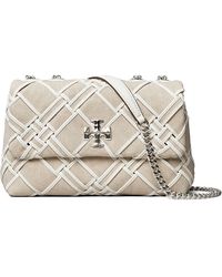 Tory Burch - Kira Woven Canvas Small Convertible Shoulder Bag - Lyst