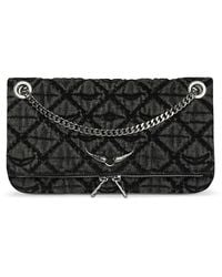 Zadig & Voltaire - Rock Ii Denim Monogram Crossbody Bag - Lyst