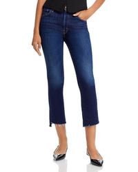 Mother - The Insider High Rise Crop Step Fray Bootcut Jeans - Lyst