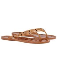 MCM - Monogram Jelly Thong Sandals - Lyst