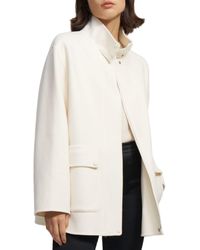 Theory Double Face Wool & Cashmere Coat - White