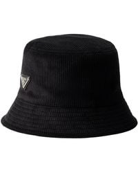 Prada - Corduroy Bucket Hat - Lyst