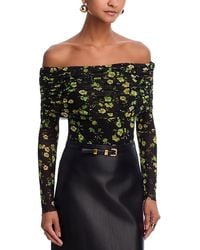 AFRM - Maxine Off The Shoulder Mesh Bodysuit - Lyst