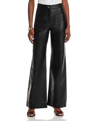 Victoria Beckham - Alina Leather Flared Leg Pants - Lyst