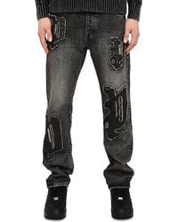 Purple Brand - Monceau Sequin Logo Straight Fit Jeans - Lyst