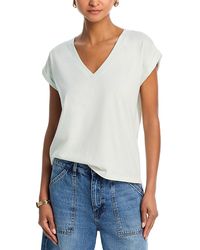 FRAME - Easy Cotton V Neck Tee - Lyst