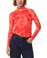 Whistles - Blurred Blooms Mesh Top - Lyst