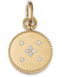 Roberto Coin - 18K Venetian Princess Diamond Flower Disc Pendant - Lyst