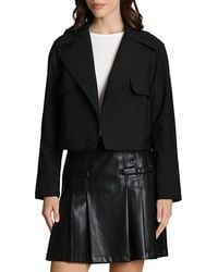 Bagatelle - Cool Tech Nylon Open Front Cropped Trench Coat - Lyst