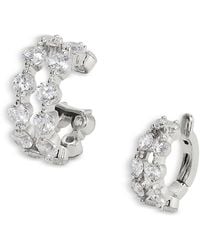 Nadri - Cassi Cubic Zirconia Single Cuff & Single Hoop Clip On Earrings, Set Of 2 - Lyst