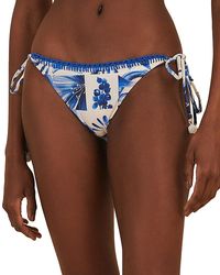 FARM Rio - Garden Tiles Side Tie Bikini Bottom - Lyst