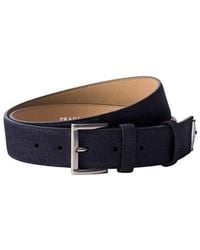 Prada - Suede Belt - Lyst