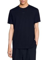 Sandro - Regular Fit Logo Tee - Lyst