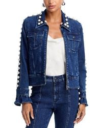 Cinq À Sept - Ramona Embellished Denim Jacket - Lyst