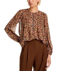 Aqua - Ditsy Floral Button Front Top - Lyst