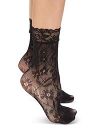 Stems - Floral Fishnet Socks - Lyst