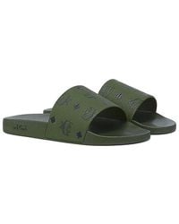 MCM - Monogram Print Rubber Slides - Lyst
