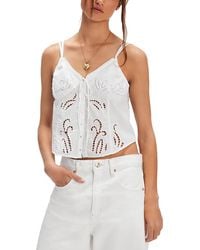 Free People - Sweet Sammi Eyelet Cropped Top - Lyst