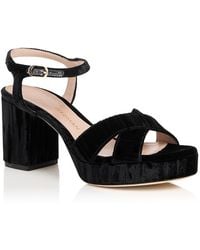 Stuart Weitzman - Dayna Velvet Strappy Sandals - Lyst