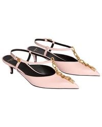 Balmain - Sync Chain Kitten Slingbacks - Lyst