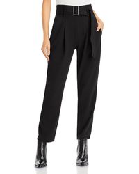 Tahari - Crepe Pull On Front Pleated Self Belted Pants - Lyst