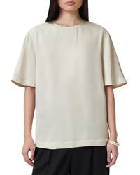 AllSaints - Amelie Satin Tee - Lyst