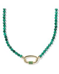 Kendra Scott - Emery Pave Link Stone Beaded Strand Necklace, 17 - Lyst