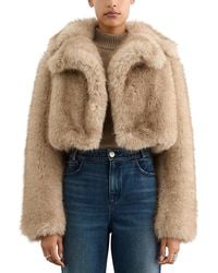 Toccin - Bellamy Faux Fur Cropped Jacket - Lyst