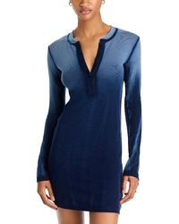 Cotton Citizen - Verona Henley Mini Dress - Lyst