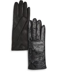 Bloomingdale's - Python Printed Leather Gloves - Lyst