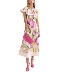 Phase Eight - Matilda Floral Print Midi Dress - Lyst