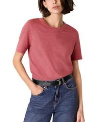 Whistles - Rosa Double Trim Tee - Lyst