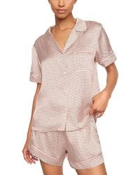 Eberjey - Inez Printed Washable Silk Short Pajama Set - Lyst
