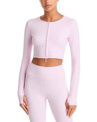 LoveShackFancy - Zenelle Bow Print Zip Front Jacket - Lyst