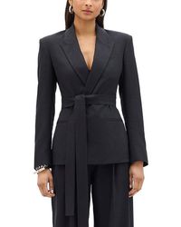 Another Tomorrow - Double Breasted Fitted Jacket - Lyst