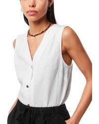 Whistles - Laura Linen Tank Top - Lyst