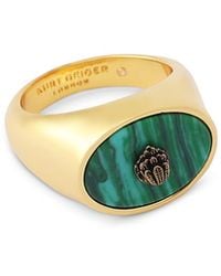 Kurt Geiger - Signature Eagle Malachite Signet Ring - Lyst