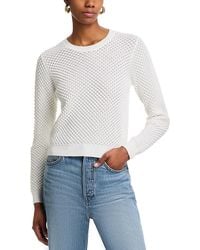 Aqua - Long Sleeve Popcorn Stitch Sweater - Lyst