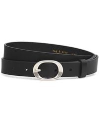 Rag & Bone - Vera Slim Leather Belt - Lyst