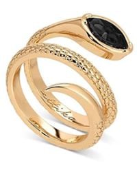 Ettika - Marquise Cubic Zirconia Coiled Snake Ring - Lyst