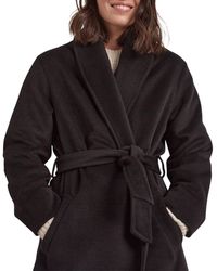 Gerard Darel Swan Belted Wool Coat - Black