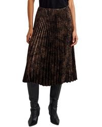 Bella Dahl - Pleated Midi Skirt - Lyst
