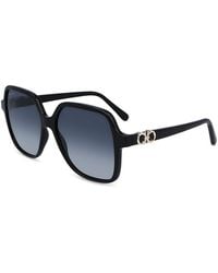 Ferragamo - Rectangular Gancini Sunglasses, 57Mm - Lyst